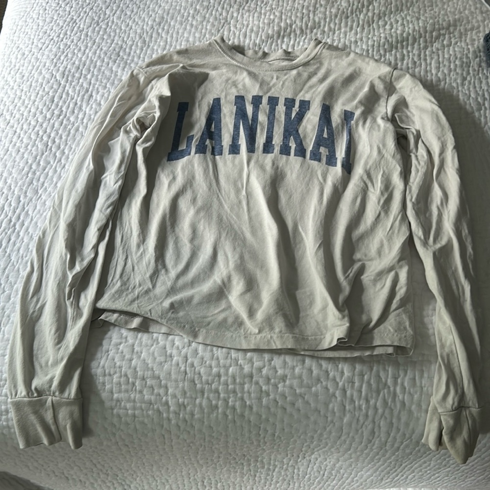Cream long sleeve shirt - Brandy Melville - size small